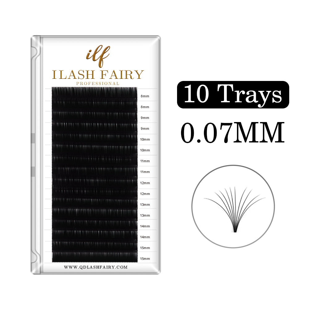 Wholesale 0.07MM Easy Fans Volume Lashes Extensions 10 TARYS