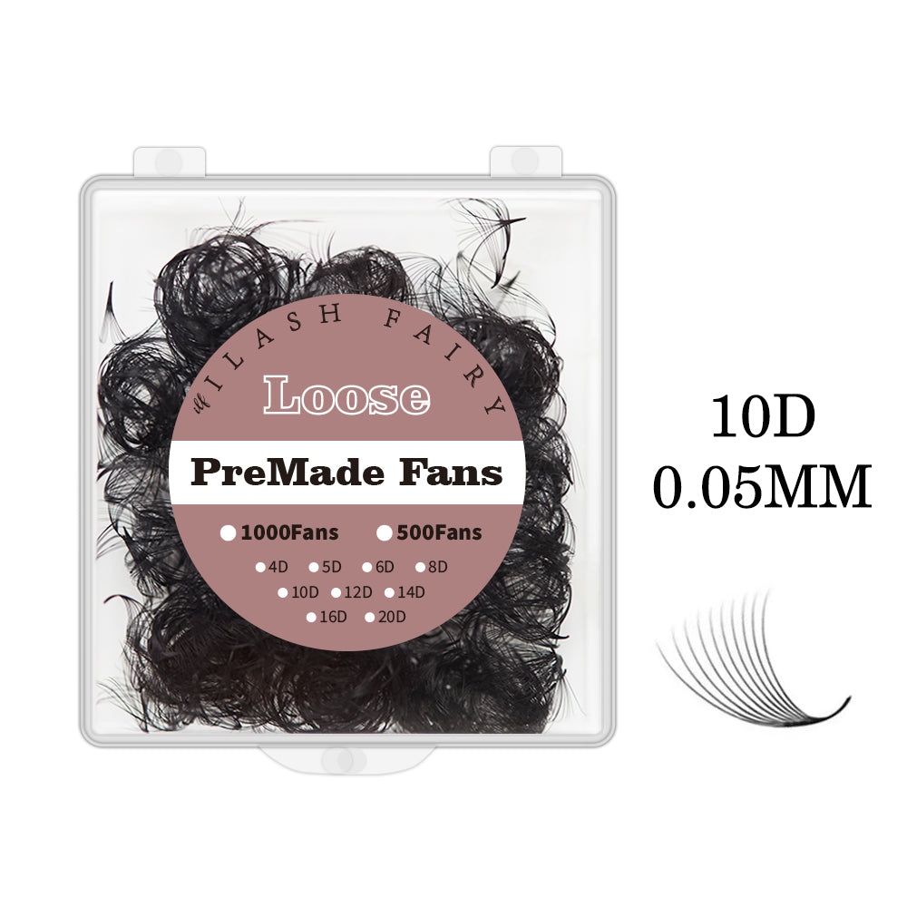 10D 0.05 Loose Promade-500/1000 Fans (Pointy Base)