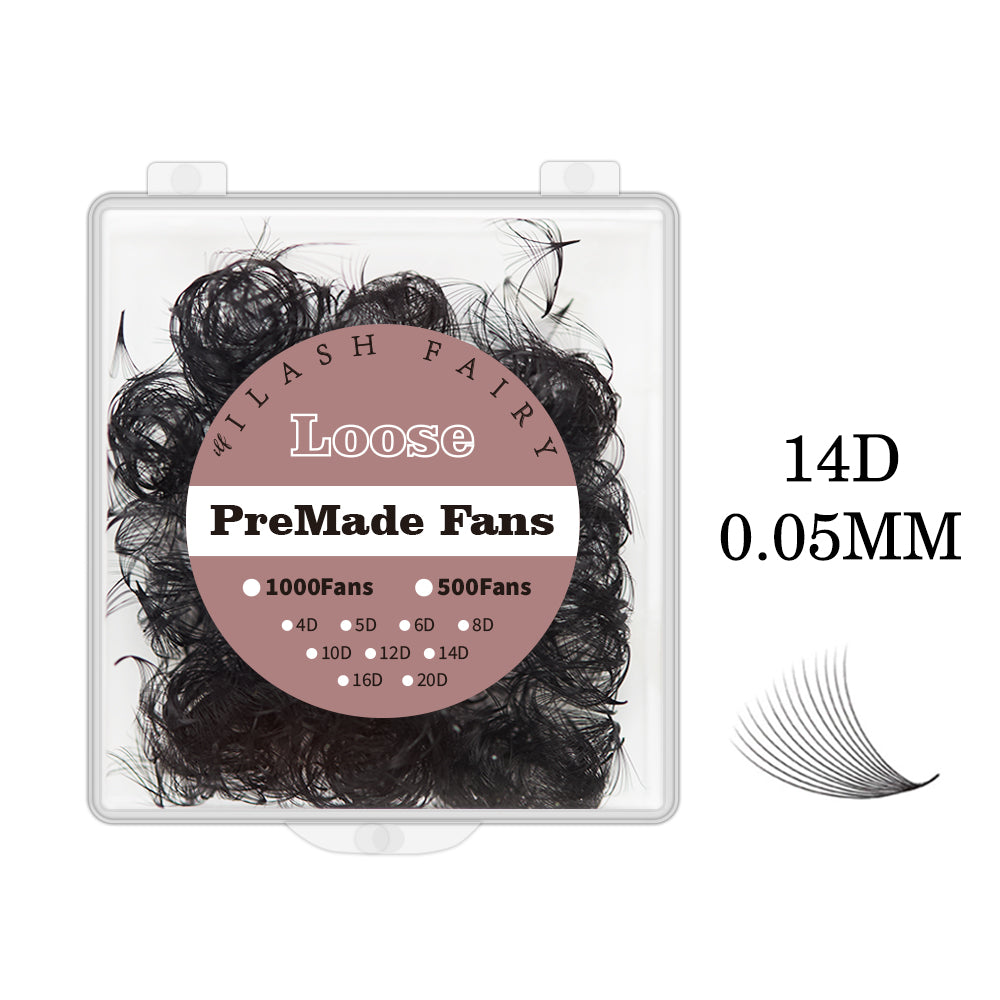 14D 0.05 Loose Promade-500/1000 Fans (Pointy Base)