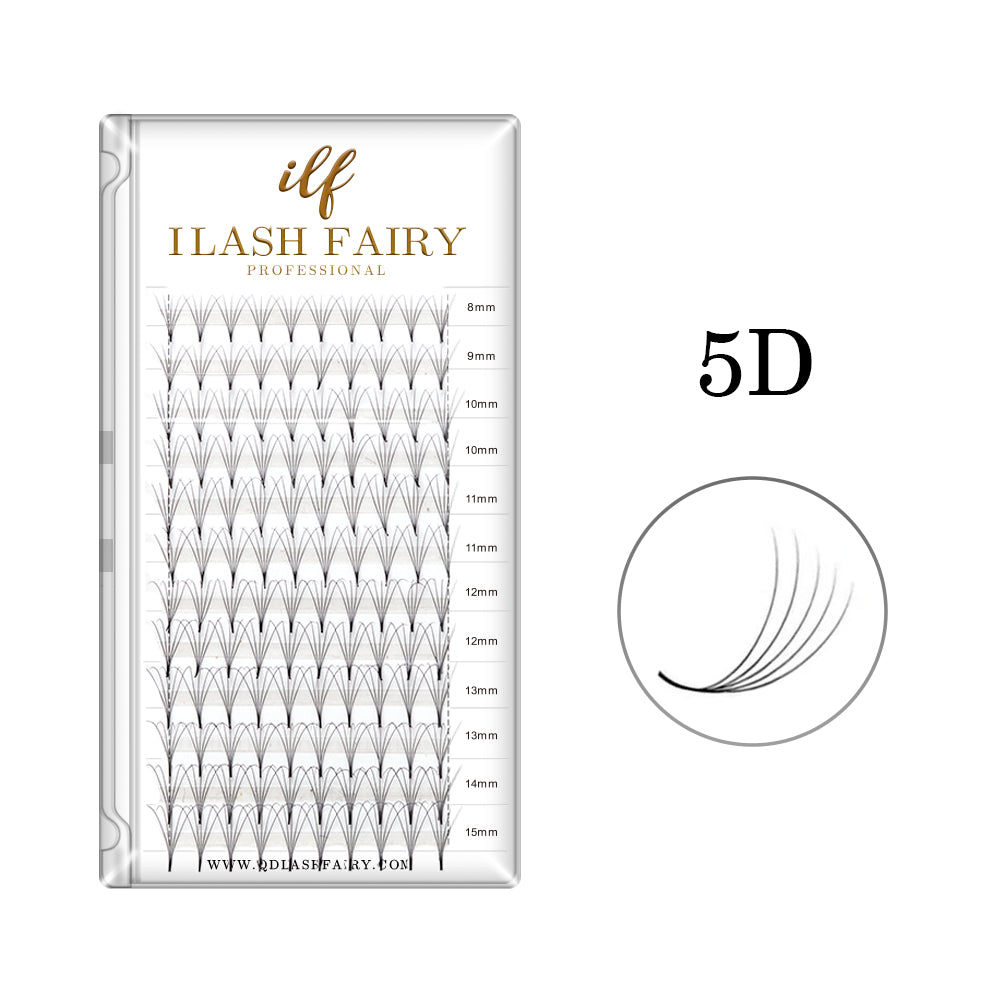 5D Premade Fans Volume Pointy Stem Lashes